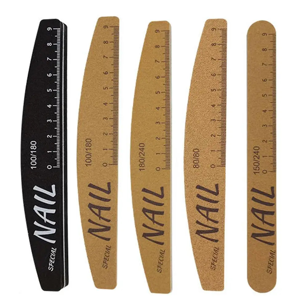 100 150 180 240 Grit Both Sides Nail Files Scale Line Reference Qme ABCDE