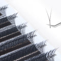NATUHANA 2D Y Lashes Premade Volume Fans Eyelash Extensions C D L LU Qme 2D Y D 0.07mm|11mm