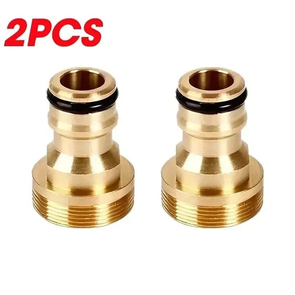 Universal Quick Threaded Tap Connector Adaptor Faucet Tap Connector Mixer Hose Adaptor Kitchen Bathroom Garden Tap Accessories Qme 2pcs