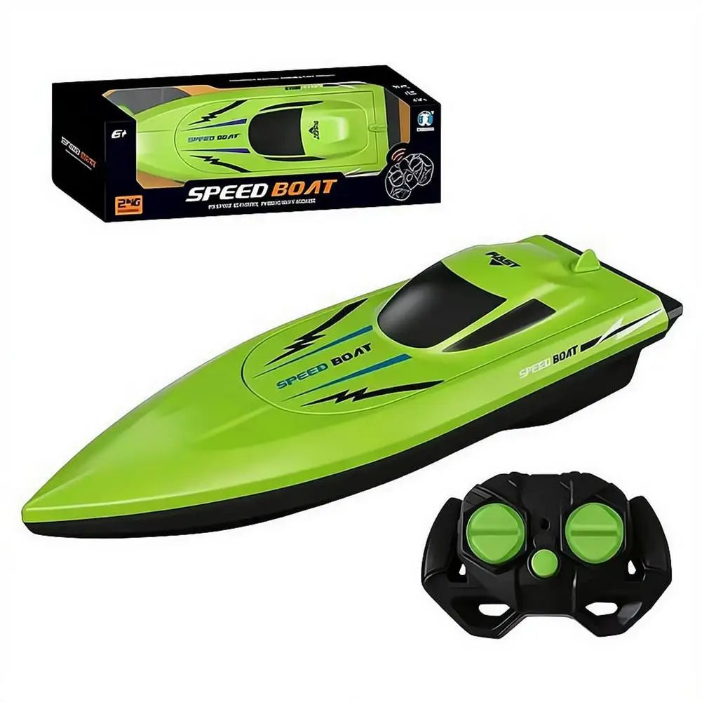 Remote Control Boat Waterproof Electric Toy Speedboat Swimming Pool Qme