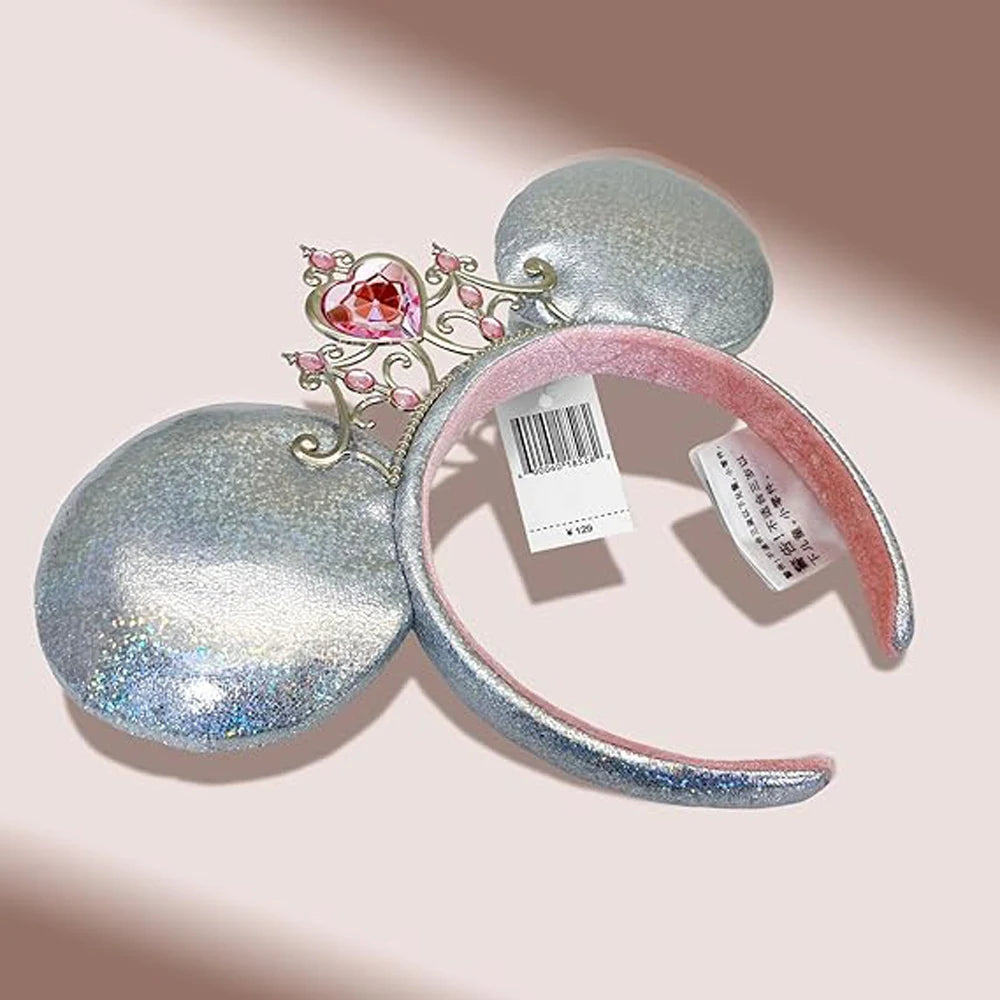 Mickey Mouse Headbands Shiny Crown Headband Glitter Princess Party Decoration Cosplay Hair Accessories Hairband for Women Adult Qme