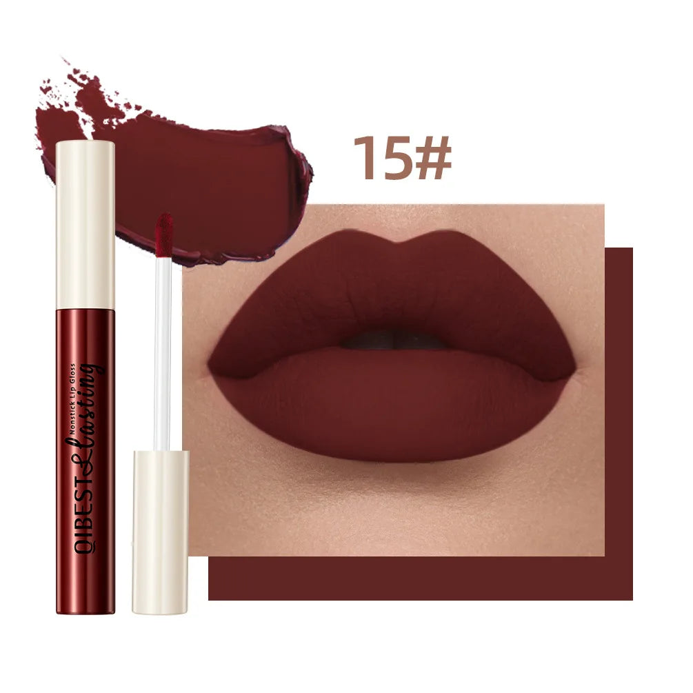 Nude Matte Lip Gloss 24 Colors Long-lasting Velvet Lipstick