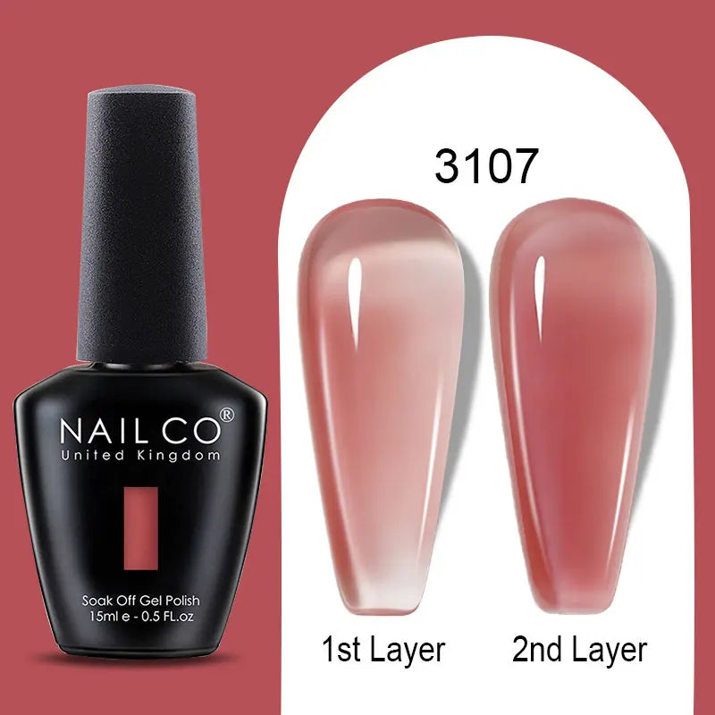 NAILCO Winter Red Gel Nail Polish Semi Permanent Soak Off Varnishes