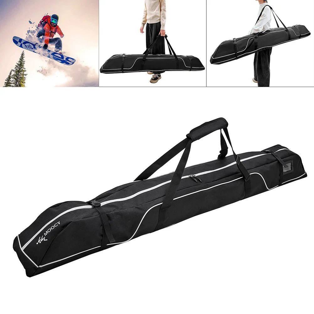 172cm Ski Travel Bag Handle Ski and Snowboard Equipment Travel Bag Waterproof Accessories for Snowboard Goggles Gloves Qme