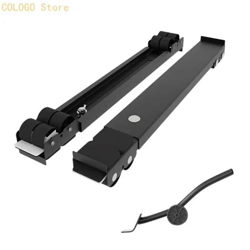 Adjustable Extendable Washing Machine Roller Washer Dryer Stand Heavy Qme Black with crowbars China Mainland