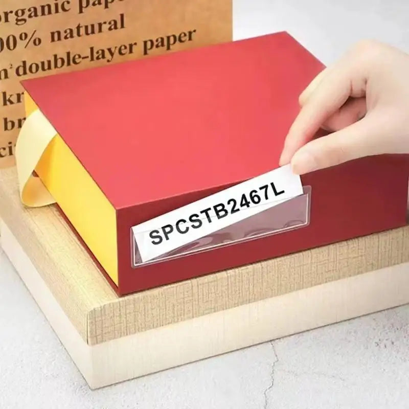Clear Adhesive Shelf Tag Pockets No Trace PVC Label Holders Retail Qme