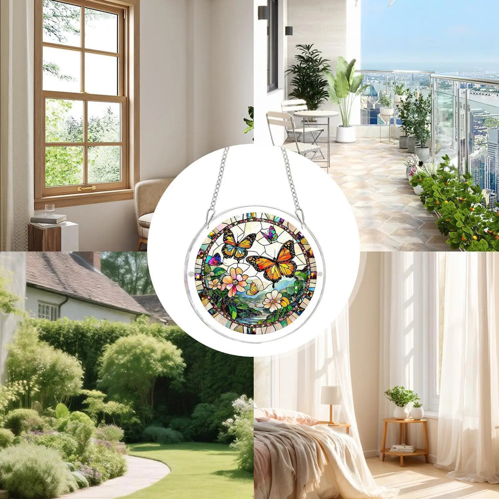 Acrylic Puzzle Suncatcher 2D Window Ornament Garden Butterfly Bird Qme