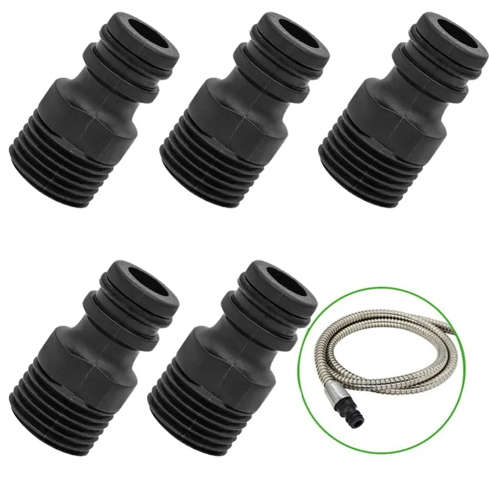 1/3/5/10Pcs 1/2" BSP Threaded Tap Adaptor Garden Water Hose Male Thread Quick Connector Garden Irrigation System Parts Adapter Qme