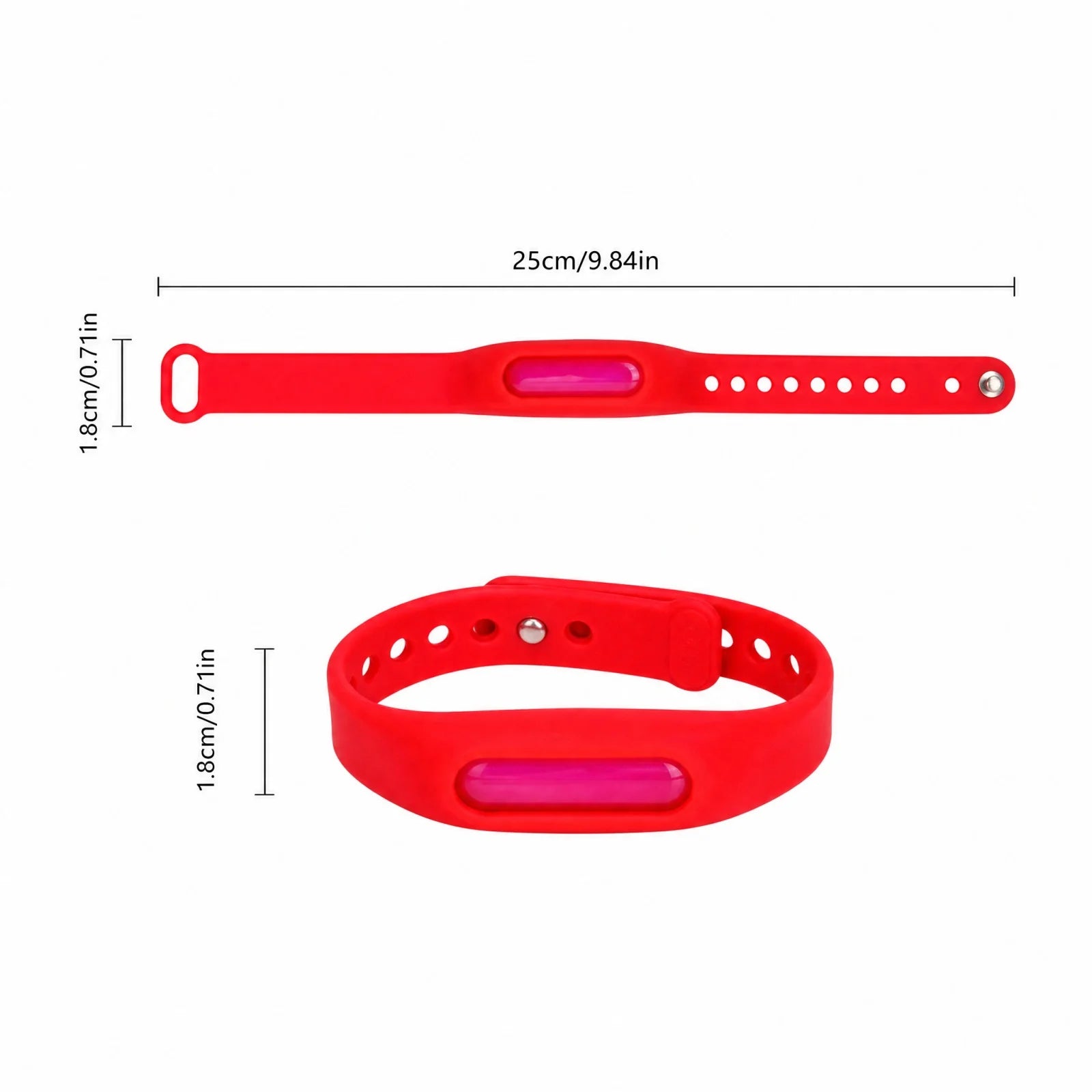 Mosquito-repelling Bracelet Essential Oil Waterproof Silicone Safe Wristband Portable Pest Artifact Tool (capsule color random) Qme