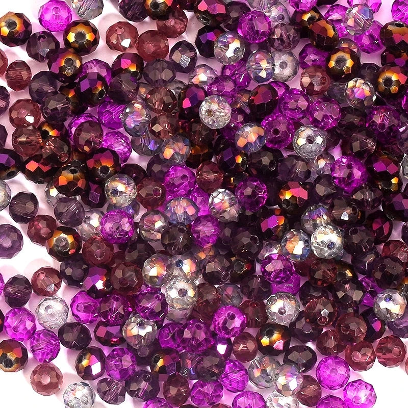 3 4 Rondelle Faceted Loose Spacer Glass Beads Crystal Round Jewelry