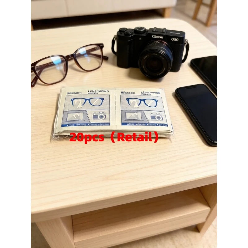 Anti-fog Cleaning Wipes for Glasses, Individually Wrapped, Long-lasting Anti-fog Without Blurring, Wipes Without Leaving Streaks Qme 20pcs