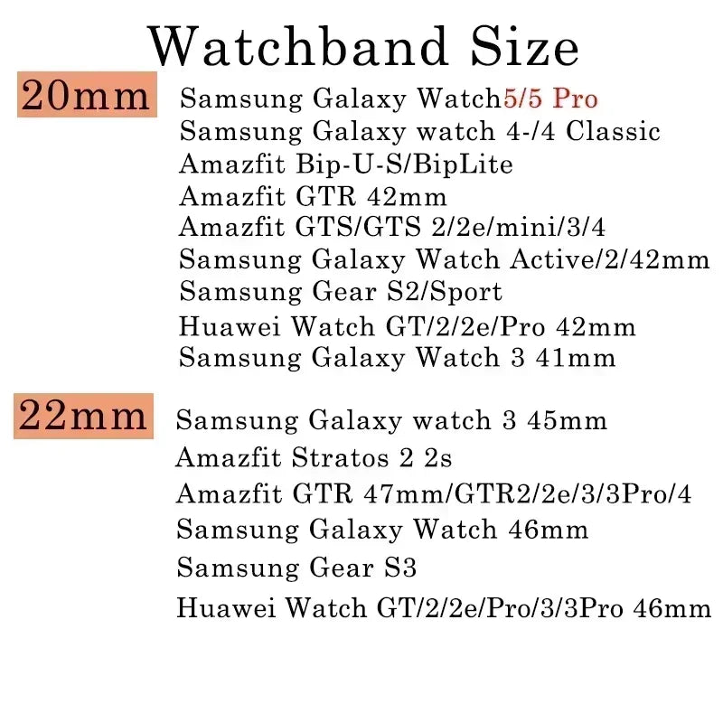 Watch Strap For Samsung Galaxy watch 6 4 5 pro/4 Classic/Active 2/Gear S3 frontier 20mm 22mm Silicone bracelet Huawei gt2 3 band Qme