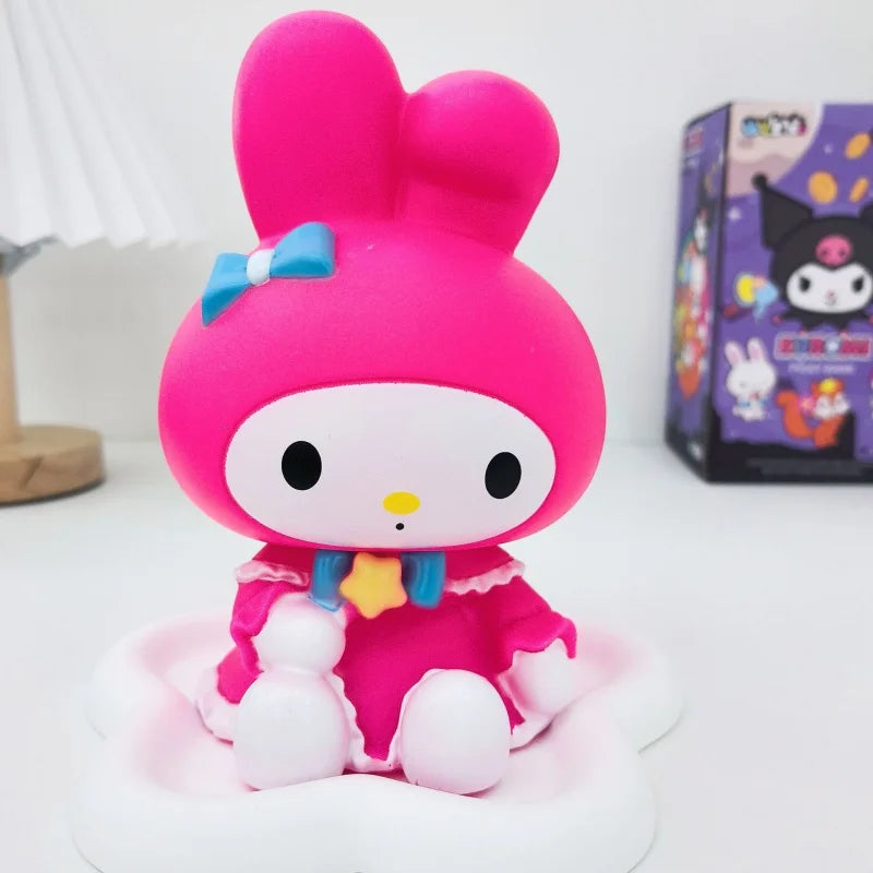 Hello Kitty Kuromi Piggy Bank Desktop Ornament Toy Cartoon-style Vinyl Qme