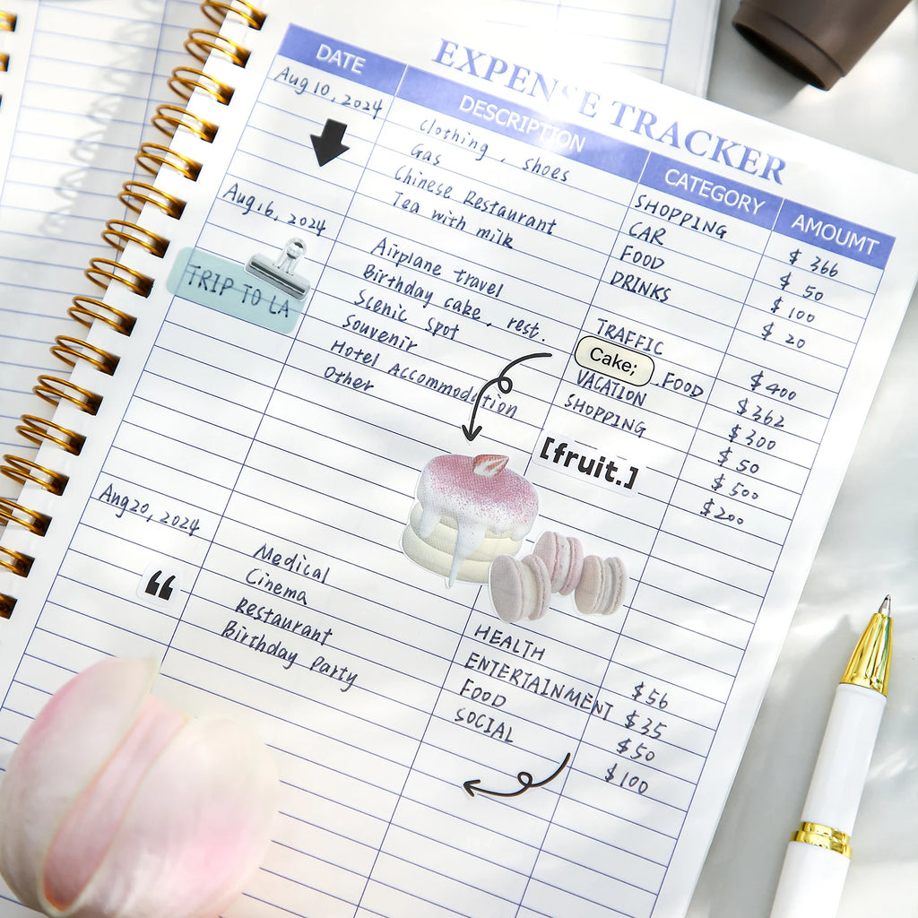 A5 Floral Finance Planner, Aesthetic Savings & Account Book, Helps Build Personal Money Management HabitsA5 Floral Finance Plann Qme