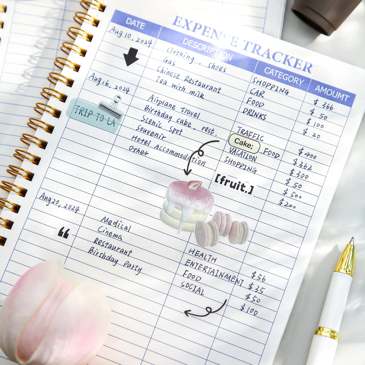 A5 Floral Finance Planner, Aesthetic Savings & Account Book, Helps Build Personal Money Management HabitsA5 Floral Finance Plann Qme