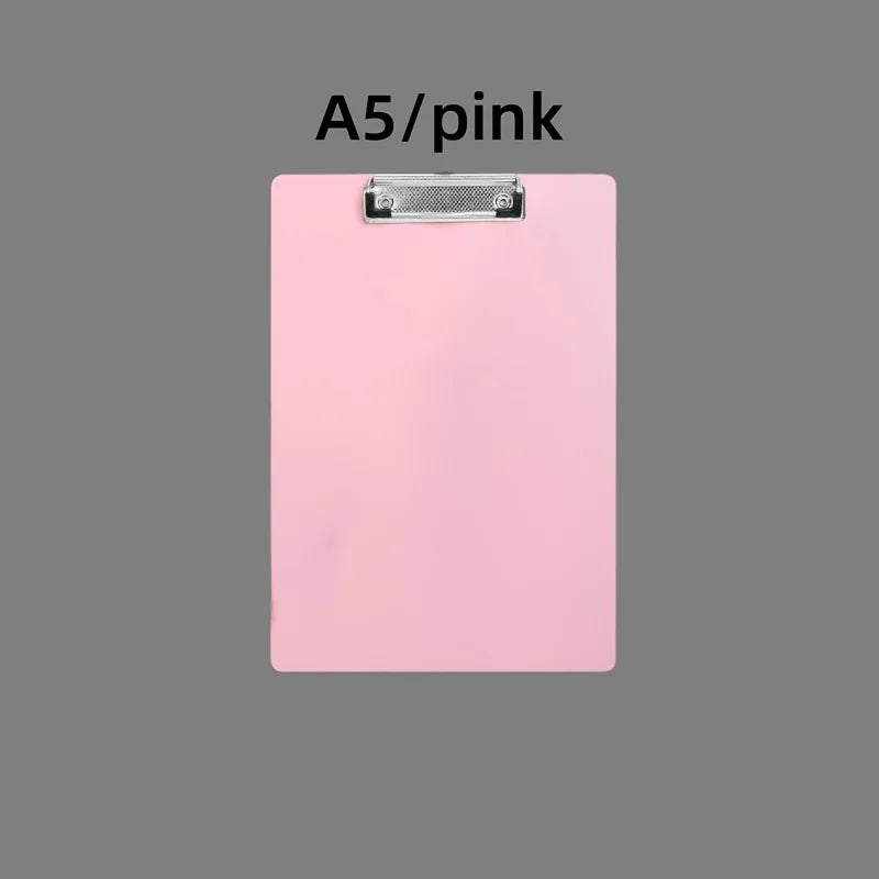 Simple A5 Bill Clipboard Memo Pad Clip Board Loose-leaf Notebook File Writing Pad Clamps Paper Holder Office School Supplies Qme Pink