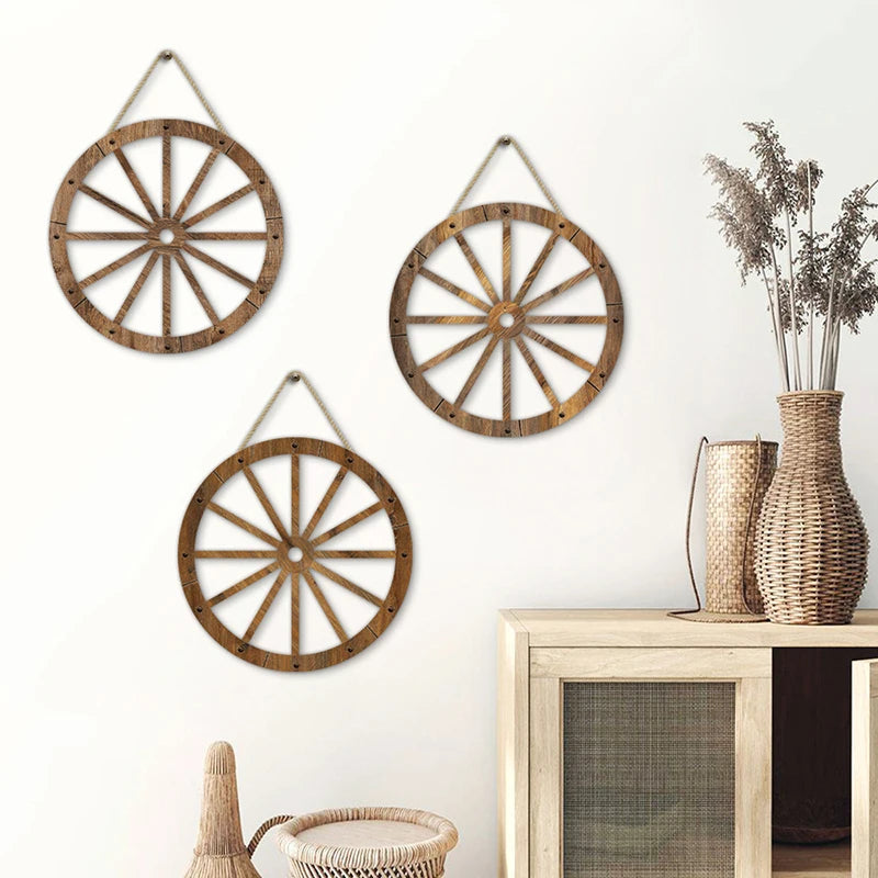 Wood Wagons Wheel Decorative Wooden Wheels Old Western Wagon Decor Qme