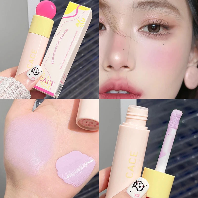 CACE 3 Colors Liquid Concealer Moisturizing Waterproof Full Cover Face Acne Dark Circles Concealer Cream Nourishing Cosmetics Qme 03