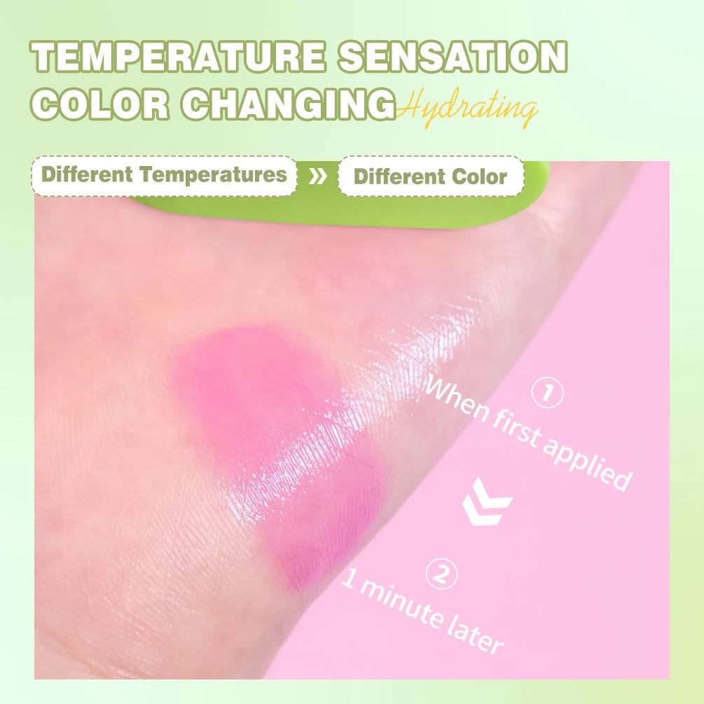 QIBEST 3 Colors Jelly Blush Stick Lip Balm Eyes 3-in-1 Multi-Use Matte Blush Moisturize Brighten Lipstick Watercolor Cosmetics Qme
