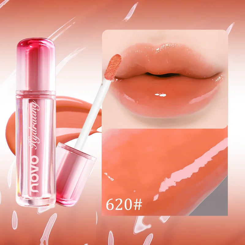 Watery Glassy Lip Gloss Glaze Mirror Shine Lipstick Hydrating Qme 620