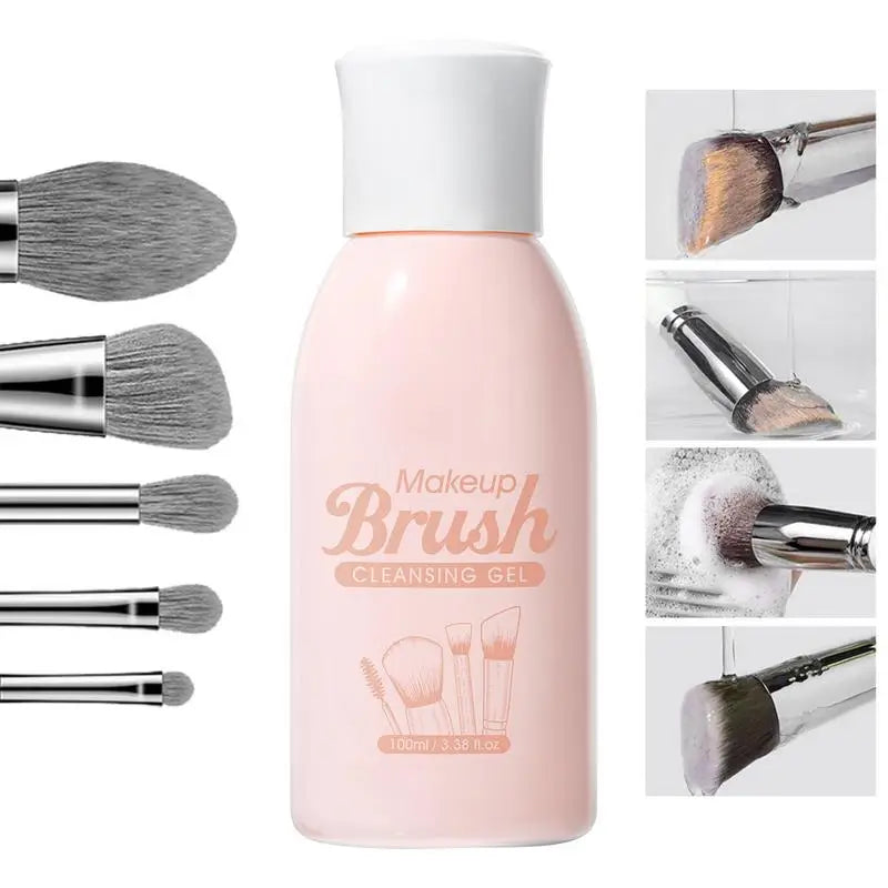 Makeup Brush Cleaner Solution Shampoo Puff Cleaning Remover Quickly Qme