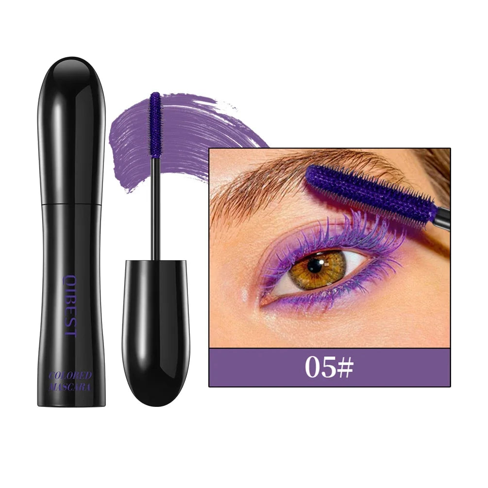 QIBEST Silk Mascara With Big Eyes,Strong And Lasting Black Mascara Extension,Waterproof and Non-caking,Prolonged Mascara Makeup Qme 05