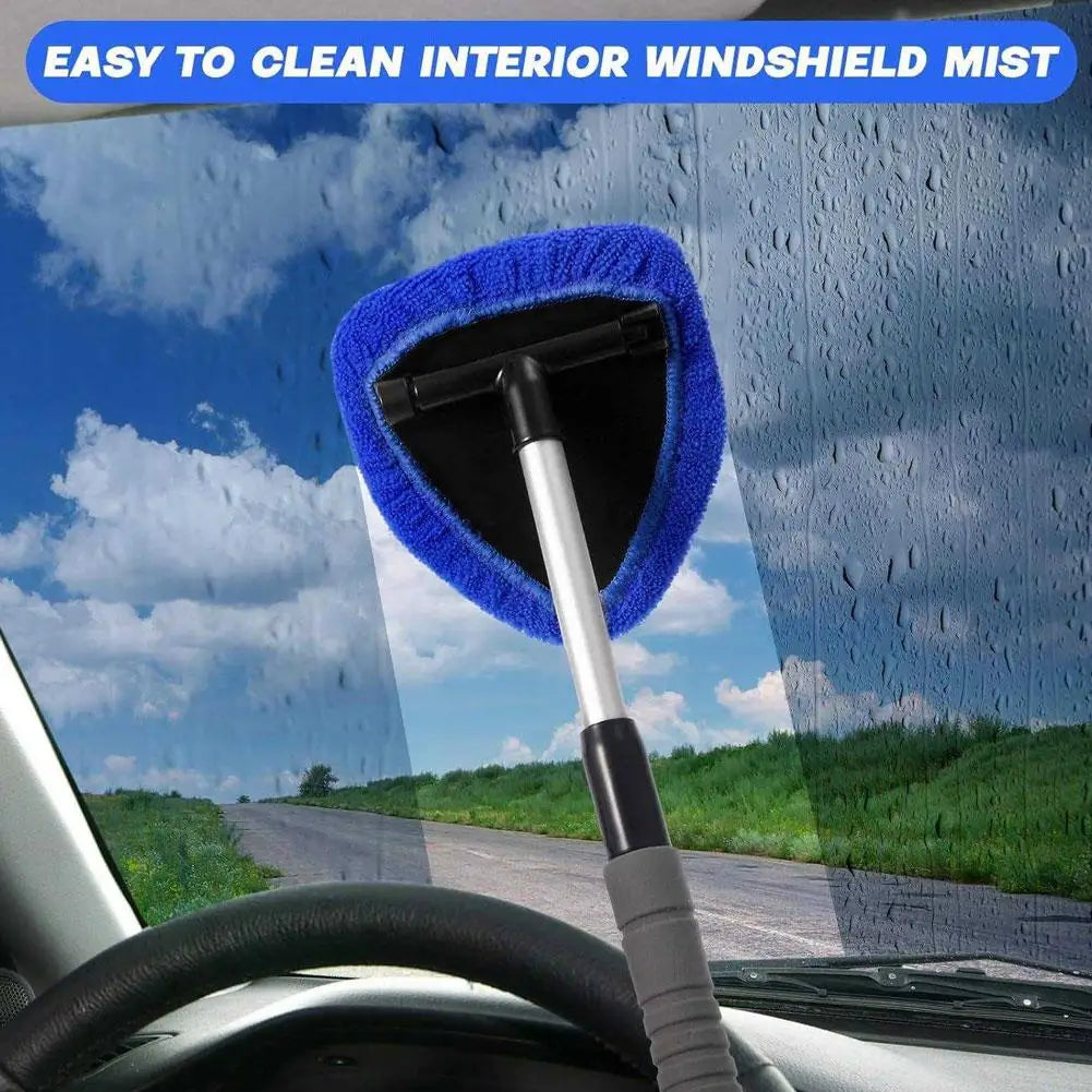 Car Windshield Cleaner Tool Bonnet Microfiber Cloth Inside Cleaning Qme