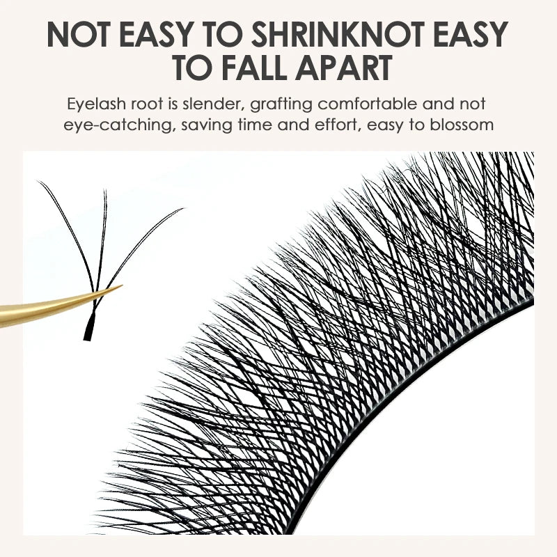 NATUHANA 6D W Shape Premade Fans Eyelash Extensions Natural Soft Qme