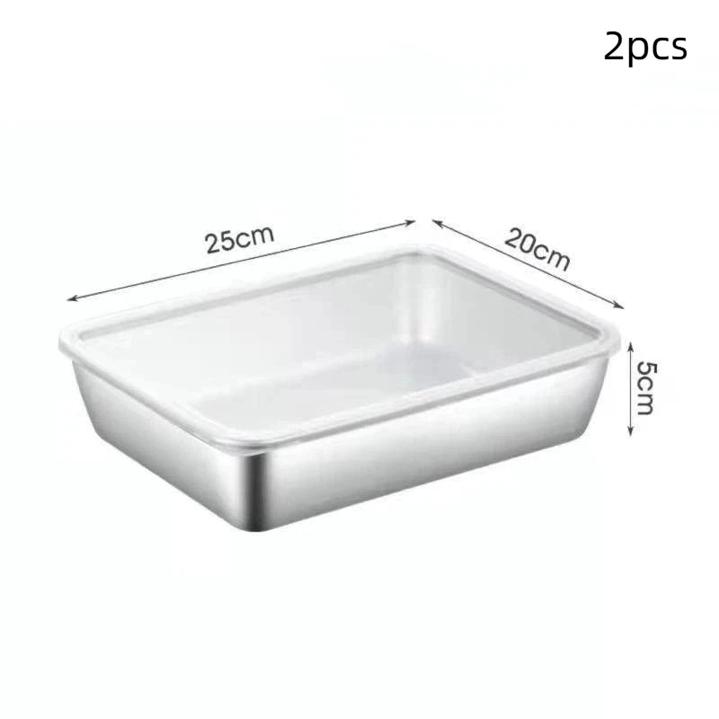 Multi-set 1 2 3 Durable 304 Stainless Steel Food Boxes Kitchen Qme 3
