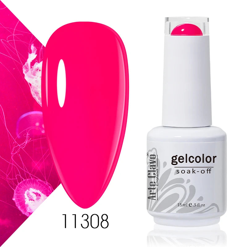 Arte Clavo Red Series Nail Polish Party Colors Gel Varnishes All Qme