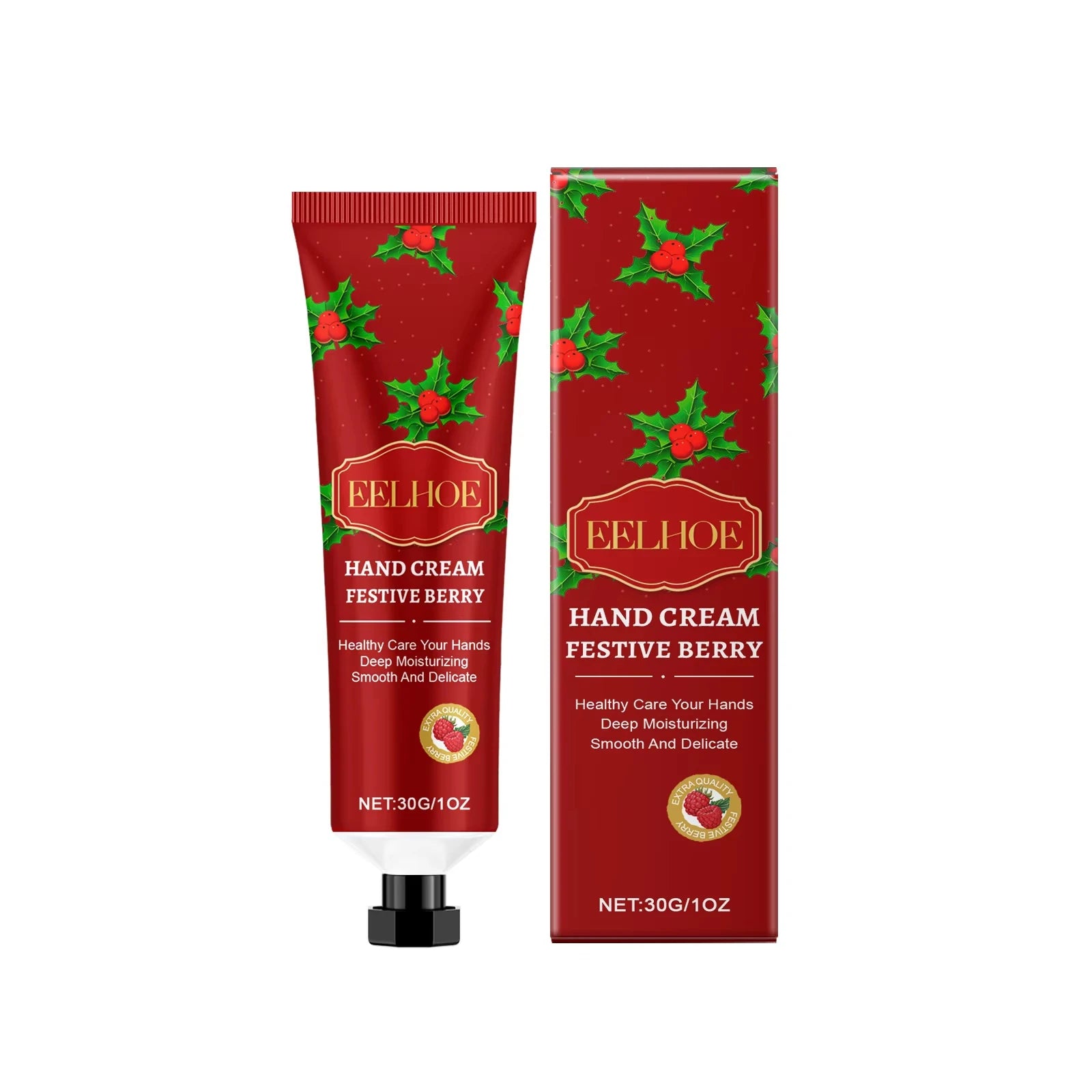 Christmas Hand Cream Moisturizing Refreshing Hand Cream for Dry Cracked Skin Nourishing Anti-Drying Smooth Winter Hydration 30g Qme Berry