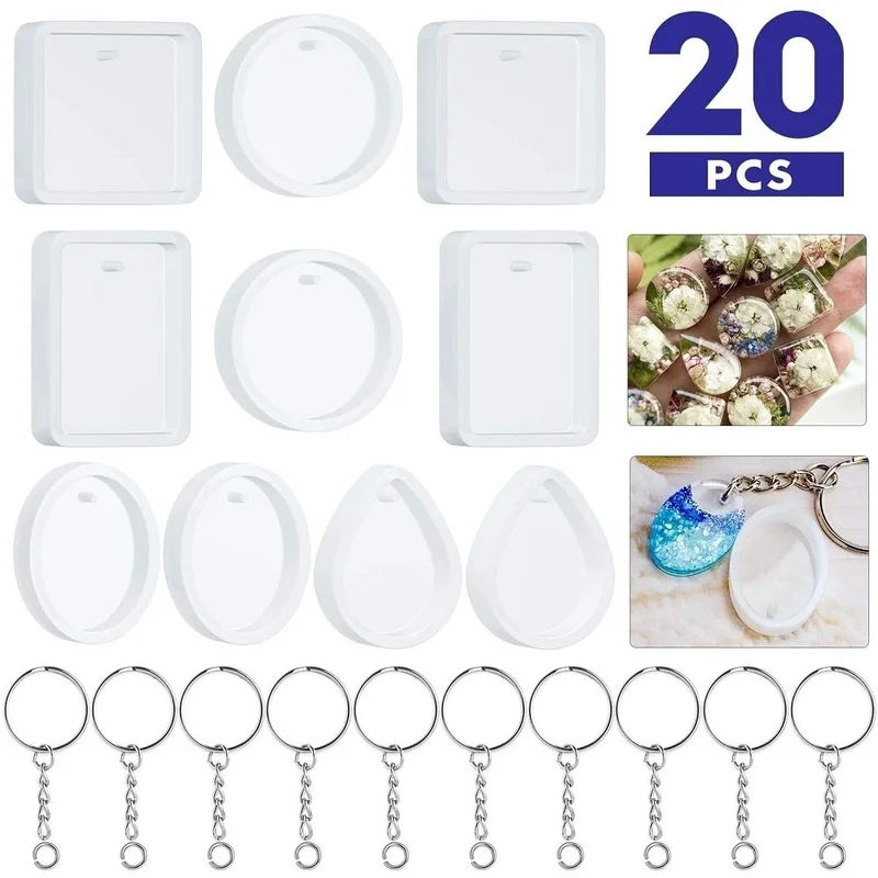 DIY Keychain Pendant Casting Silicone Mould Keyrings Art Crafts Qme Default Title