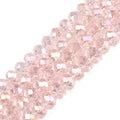 PandaHall 20strands glass Multicolor Beads AB Plated Faceted 8x6mm for DIY Jewelry Making Qme Pink1