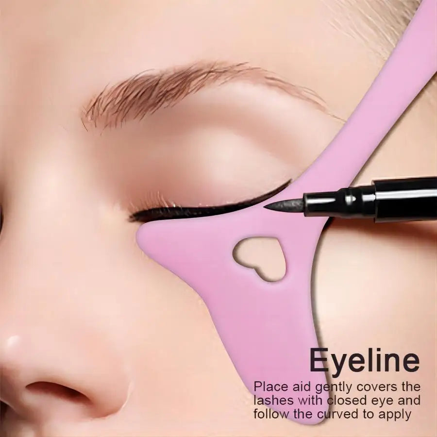 Silicone Eyeliner Makeup Stencils Wing Tips Marscara Drawing Lipstick Qme