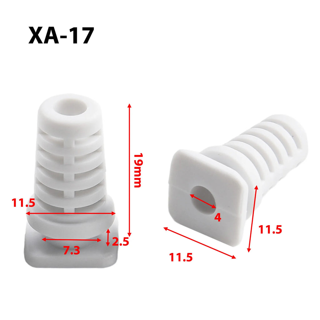 10pcs Cable Gland Connector Rubber Strain Relief Cord Power Tools 3.5/4/5mm Cable Sleeves Torsion Proof Glands Qme