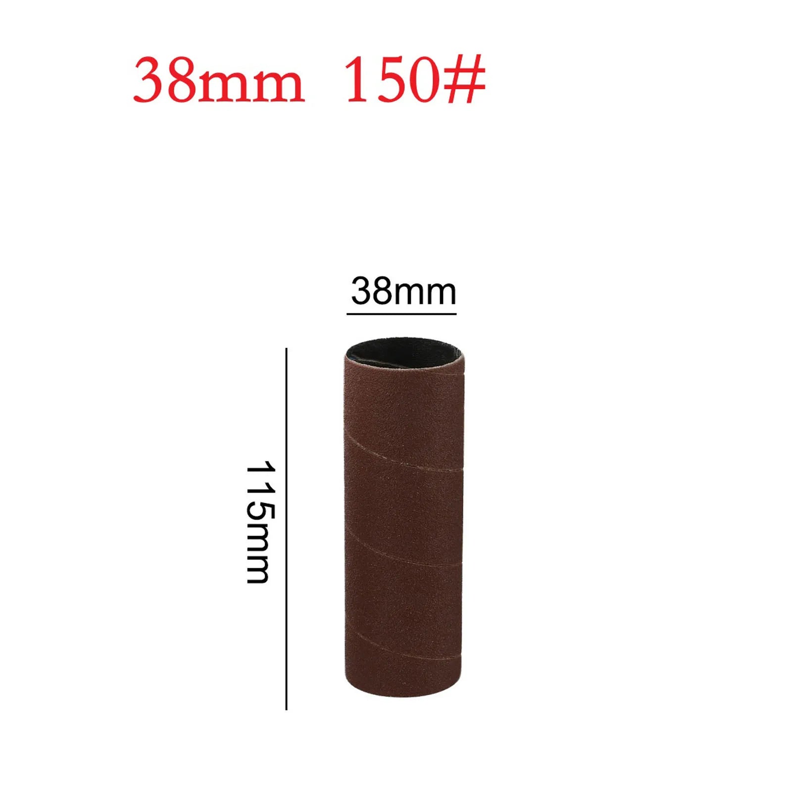 1pc 115mm Drum Sanding Sleeves 13/26/38/51/76mm Spindle Sanding Drum Sander Tool For Hobbies Carpentry Polishing Sanding Paper Qme 38mm 150Grit