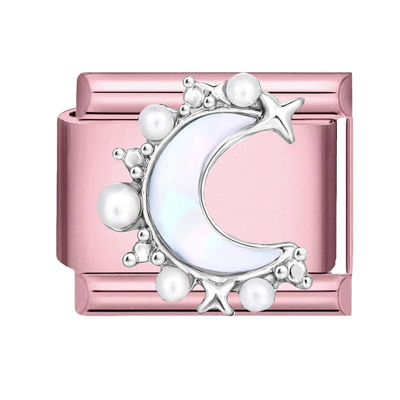 2025 Women Zircon Moon Pearl Stars Heart Butterfly Bow Pendant