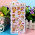 1 Sheet 3D Cute Animal Butt Stickers, Stress Relief Puffy Squishy Sticker for DIY Scrapbook Guitar Phone Case Laptop Decal Qme Capybara-5