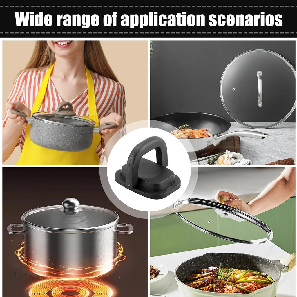 1PC Pot Lid Handle Knob Kitchen Pan Pot Lid Knob Handle Pan Lid Replacement Handle Cookware Holding Knob Folding Grip Handle Qme