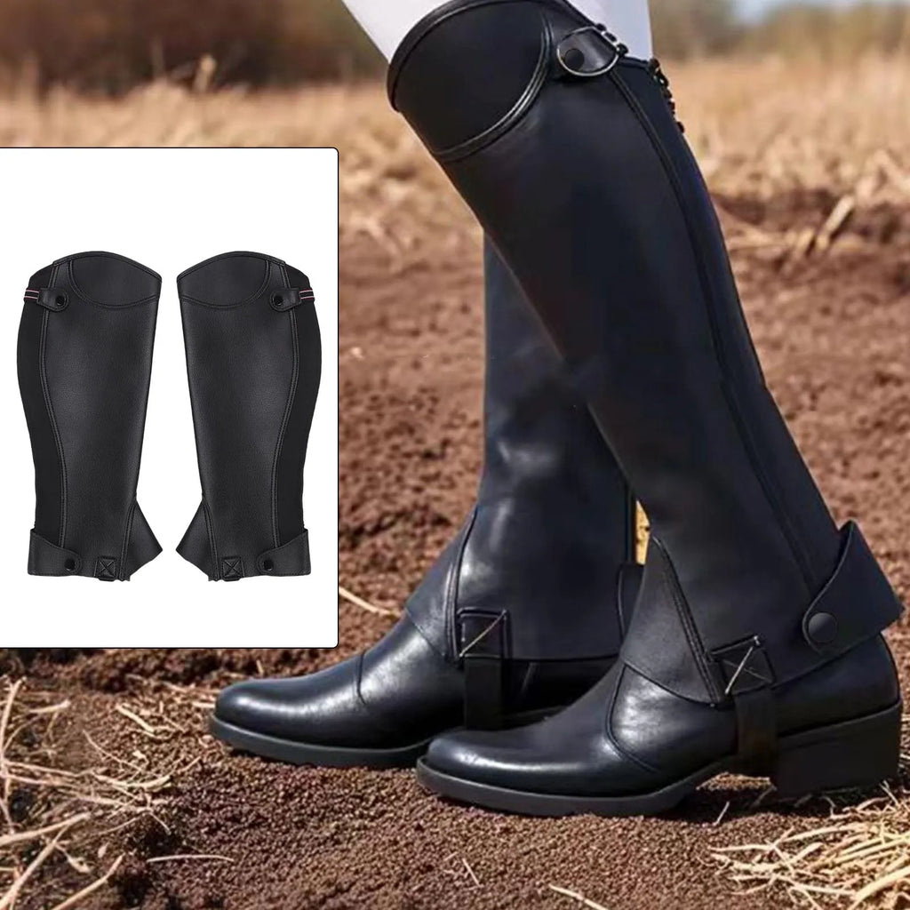 Equestrian Half for Adults Microfiber Protective Leg Guard Half Chap for Horse Riding Adults Half Chap Riding Half Qme