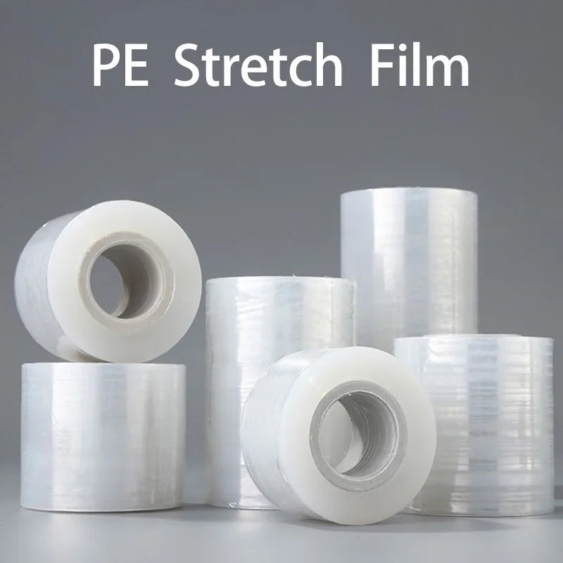 200 Meters Small Roll PE Stretch Film Sealing Film Protective Film Industrial Packaging Bottle Sealing Grafting Qme