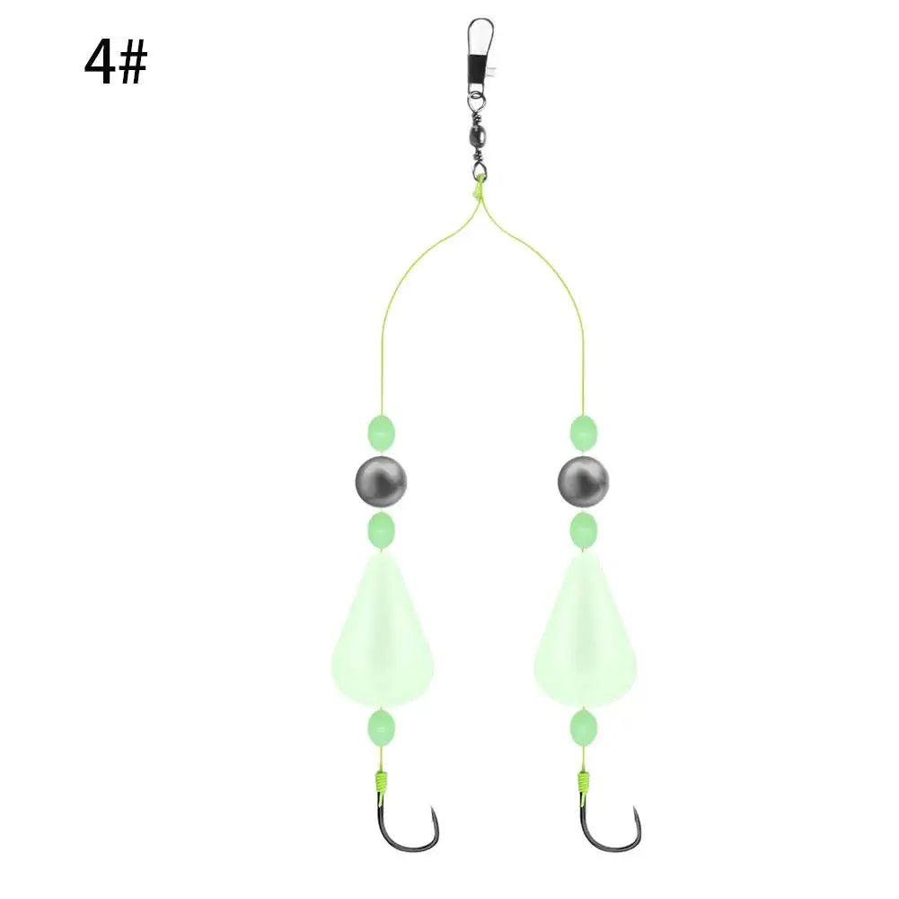 Night Fishing Rig Double Hook Line Reverse Subline Teaser European Qme B