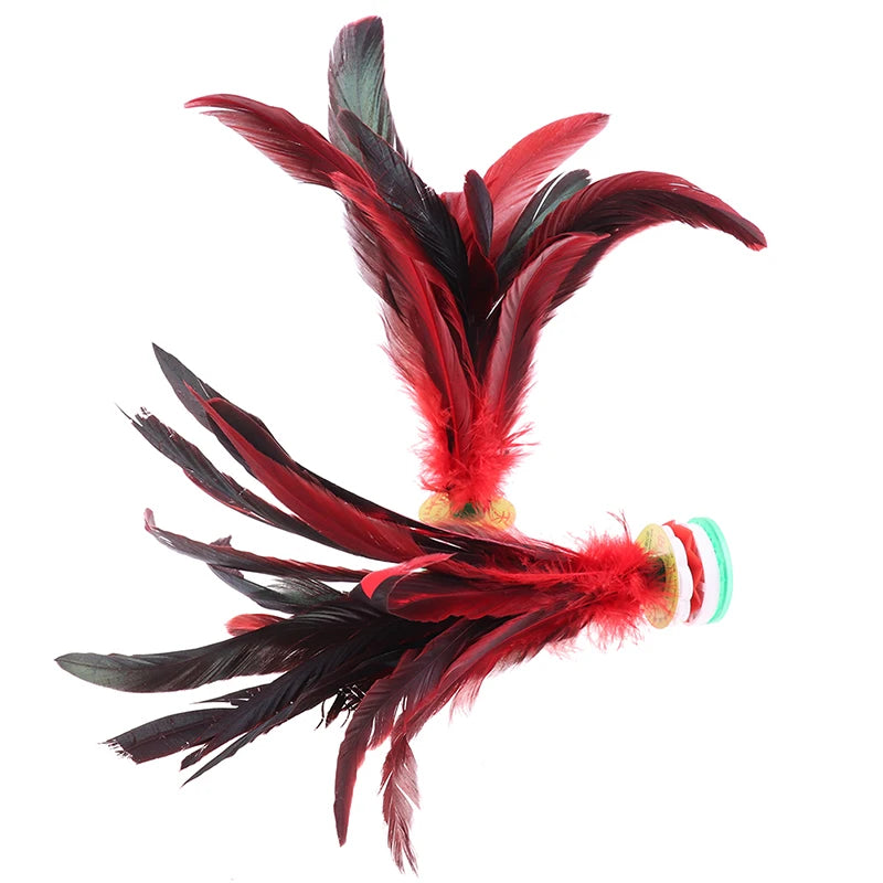 Chinese Jianzi Colorful Chicken Feather Shuttlecock Adult Fitness Qme