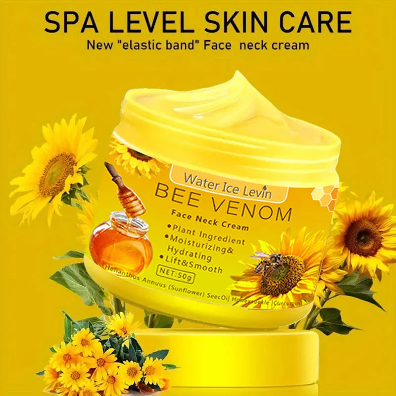 Bee venom Neck cream Moisturizing Sagging Improvement Reduce Fine Lines Damaged Skin Repair Facial Cream Nourishing Skin Care Qme