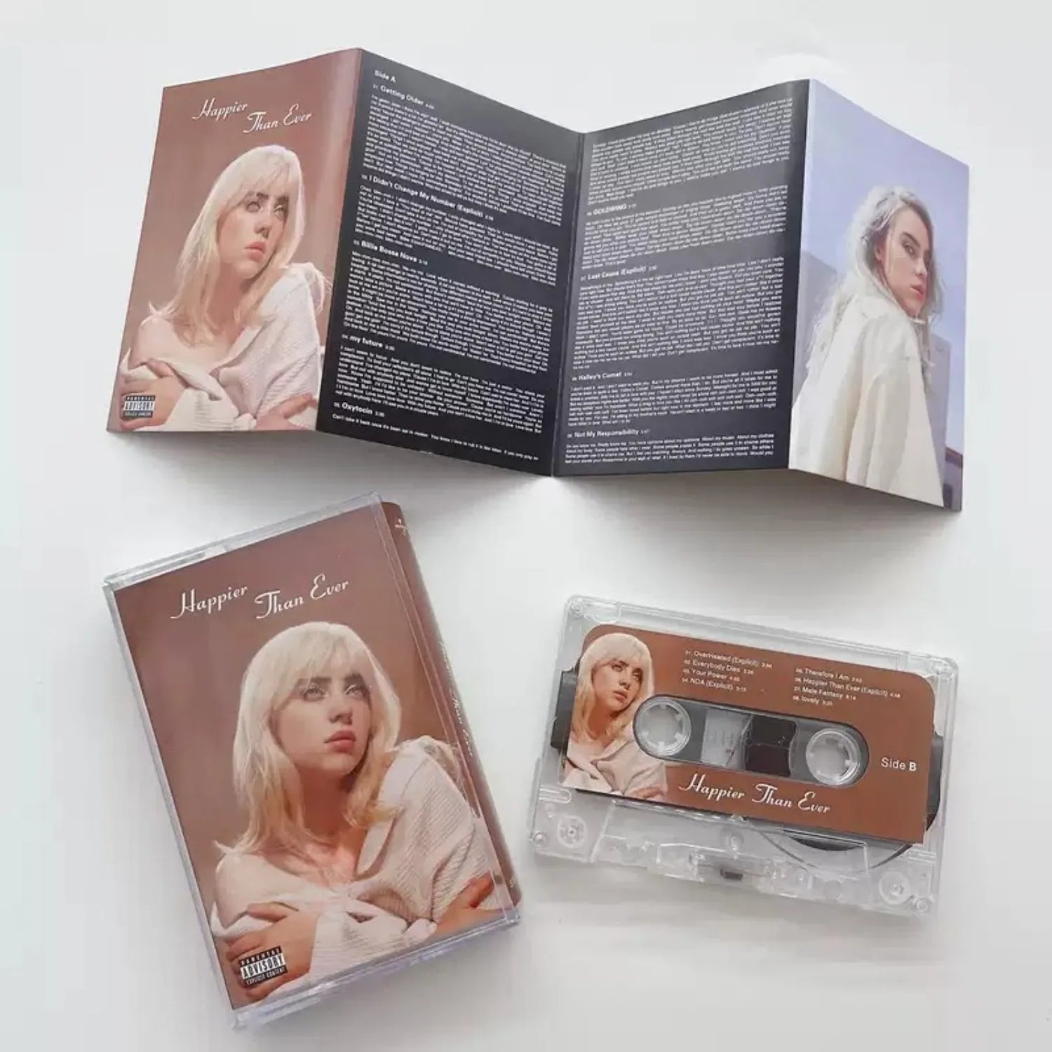 Retro Emotional Pop Music Cassette Tape, Warm Brown Tone Portrait Themed Cover, Narrative Ballad Track Collection Qme