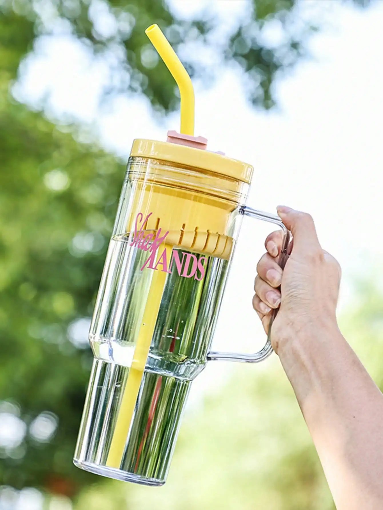 Transparent Tea Strainer Large Capacity Water Cup Fitness Outdoor Qme