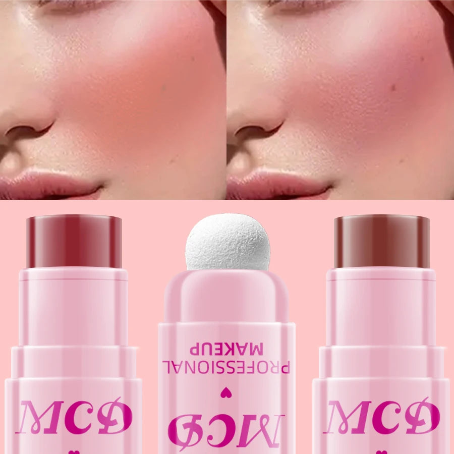 6Colors Makeup Blush Stick Lip Tinted Cooling Water Jelly Tint Qme
