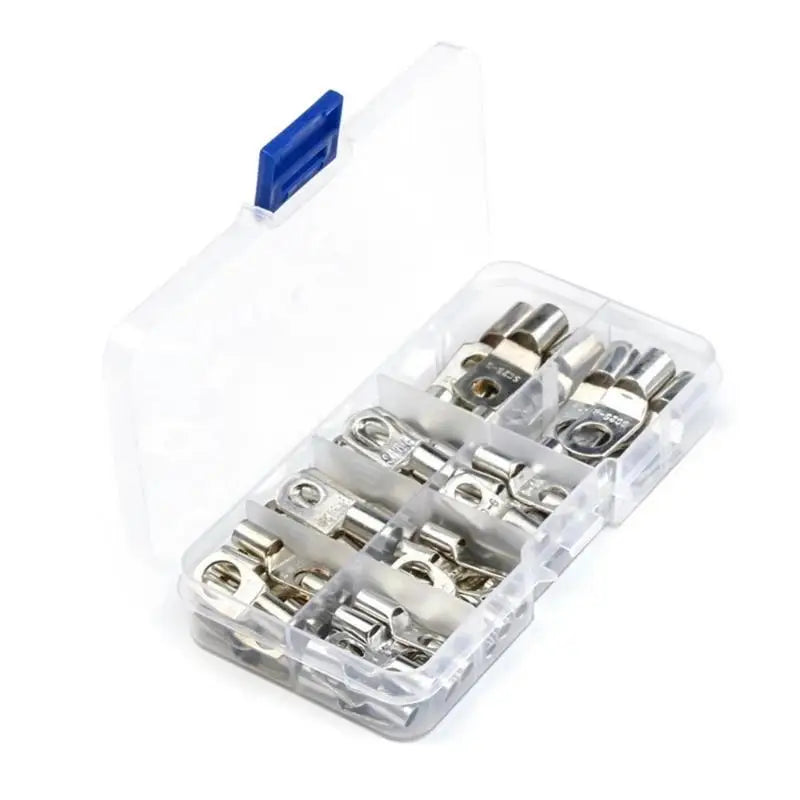 60Pcs Bolt Holes Tinned Car Copper Cable Lug Battery Terminal Group Wire Terminal Kit Connector Group Terminal SC6-6 SC16-8 Qme B