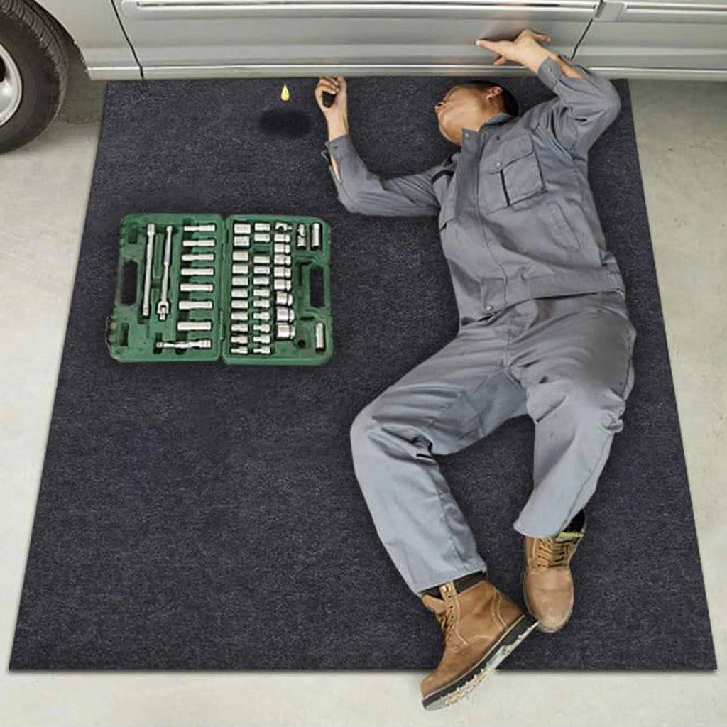 Maintenance Mat For Under Car Or Equipment , Soft And Comfortable,Absorbent Floor Clean(Maintenance Mat:36inches X 60inches Qme gray