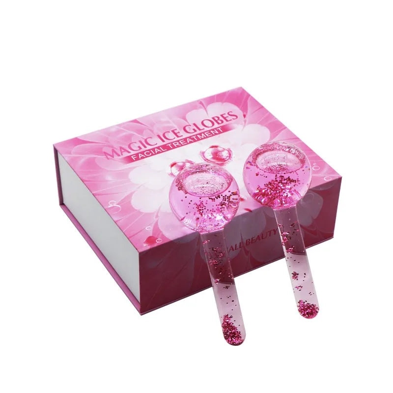 Box Ice Wave Beauty Ball Hockey Energy Crystal Facial Cooling Qme PINK